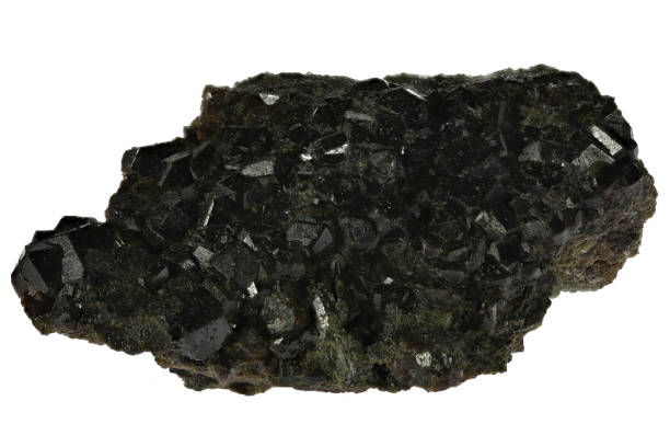 istock garnet on matrix from Nevada, USA 1619288397