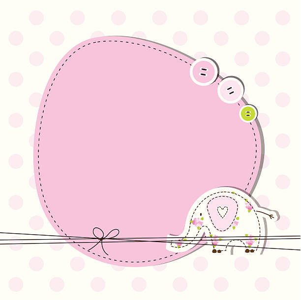 ベビーシャワーカード、コピースペース付き - birthday card baby shower elephant cute点のイラスト素材／クリップ�アート素材／マンガ素材／アイコン素材