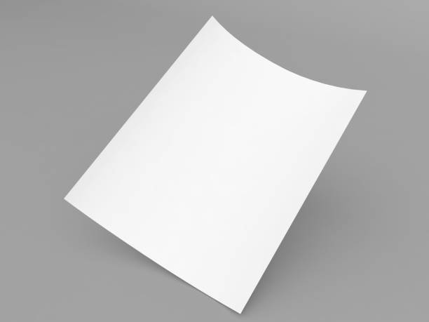 istock Sheet curved of white paper A4 for office on a gray background. 1619313448