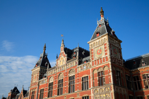 Amsterdam central train station.