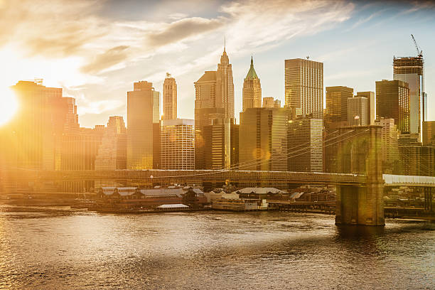 istock Manhattan Skyline at Sunset New York City 161936161