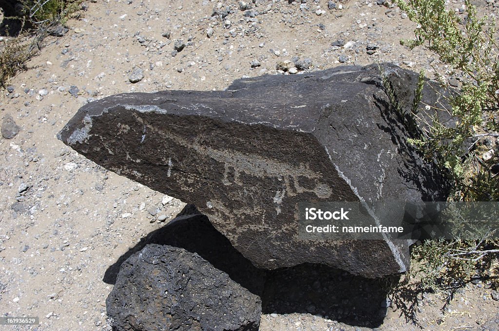 Animal de Petroglyph - Foto de stock de Albuquerque - Novo México royalty-free