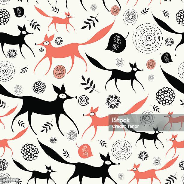 Texture Of Foxes Stock Illustration - Download Image Now - Animal Markings, Art, Art And Craft