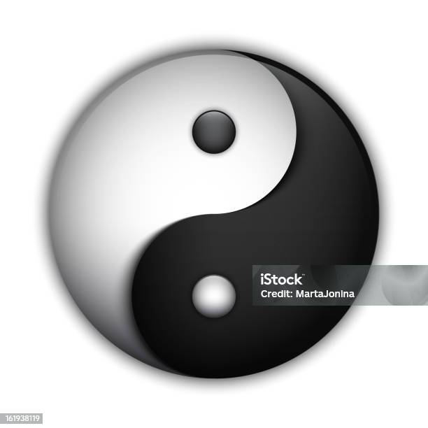 Símbolo Yin E Yang - Arte vetorial de stock e mais imagens de Branco - Branco, Budismo, Computação Gráfica