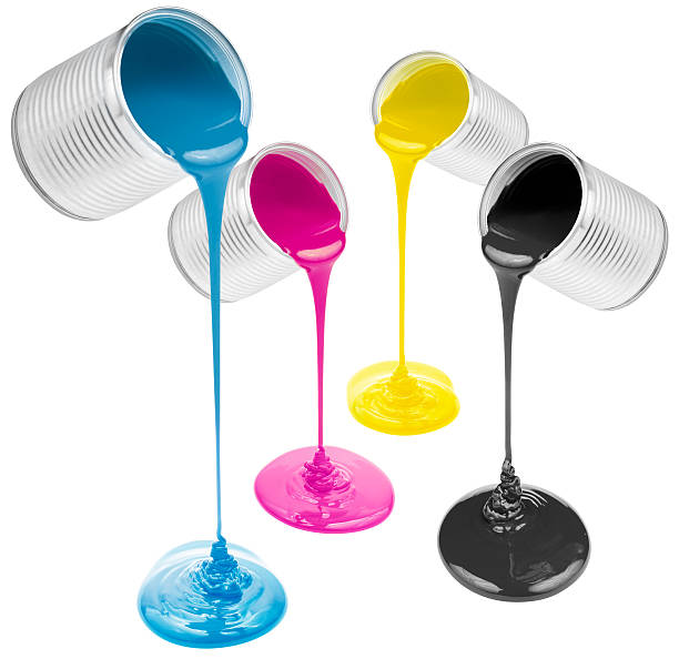 istock cmyk pouring paints from cans isolated on white 161938724