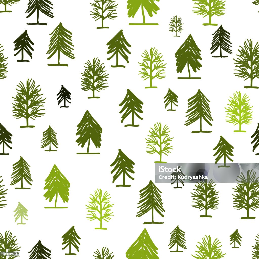 Growing Tree Pattern Abstract Abstract Forest Pattern With Trees For Your Design Stock Illustration ...