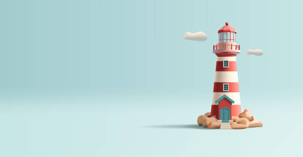 istock 3d render illustration of a lighthouse with beacon, red and white building, isolated digital icon 1619393451