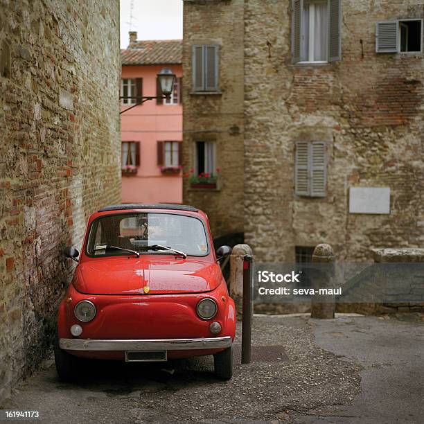 Old Red Italian Car Stock Photo - Download Image Now - Ancient, Beauty, Building Exterior