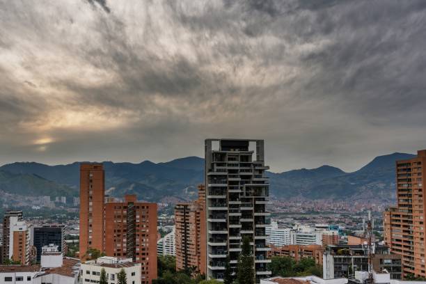 istock Medellin, Colombia sunset in a cloudy day 1619420639