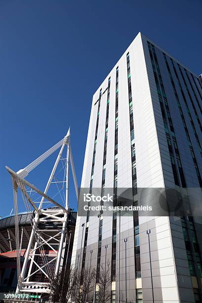 Commercial Building And Stadium Stock Photo - Download Image Now - Cardiff - Wales, Stadium, Architecture
