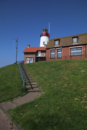 Bottom view of lighthouse in Urk in Flevoland The Netherlands