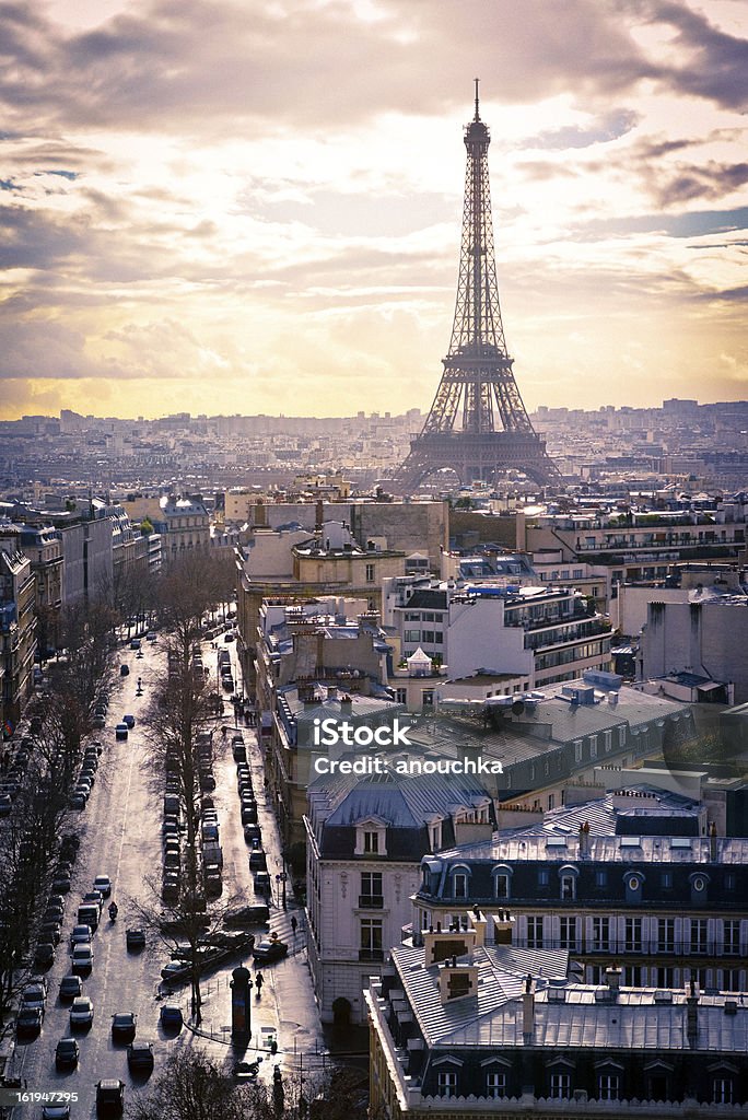 Paysage urbain de Paris, la Tour Eiffel - Photo de Paris - France libre de droits