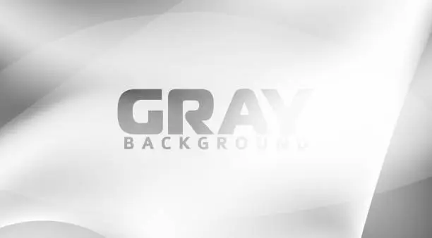 Vector illustration of Gray background with translucent rounded shapes. Vector graphics