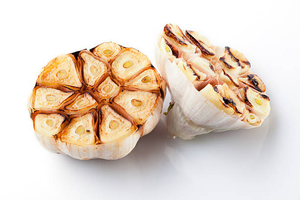 istock grilled garlic isolated on white background 161951605