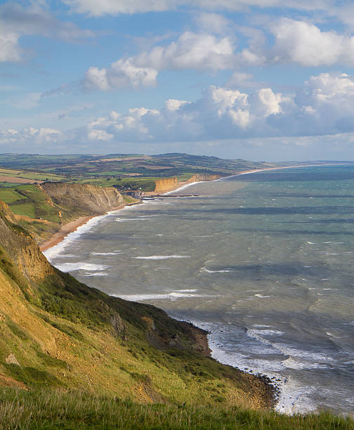 istock Dorset coastline view towards West Bay and Chesil beach 161953658