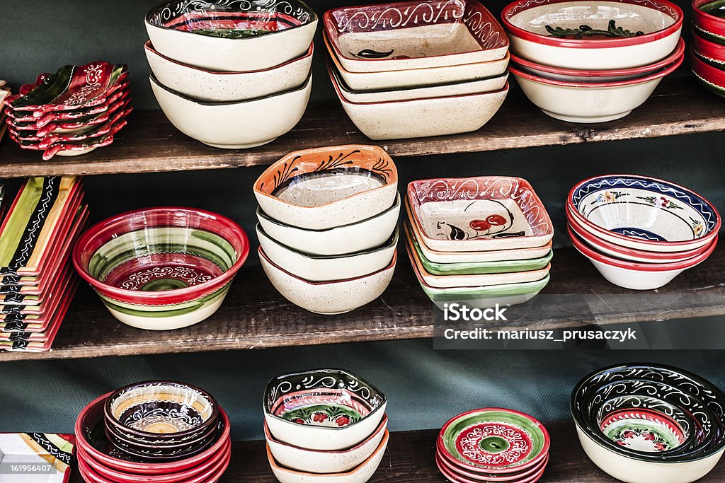 Clássico turco, cerâmicas no mercado - Foto de stock de Cerâmica - Artesanato royalty-free