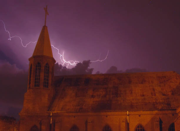 istock Storm over the church 1619593768