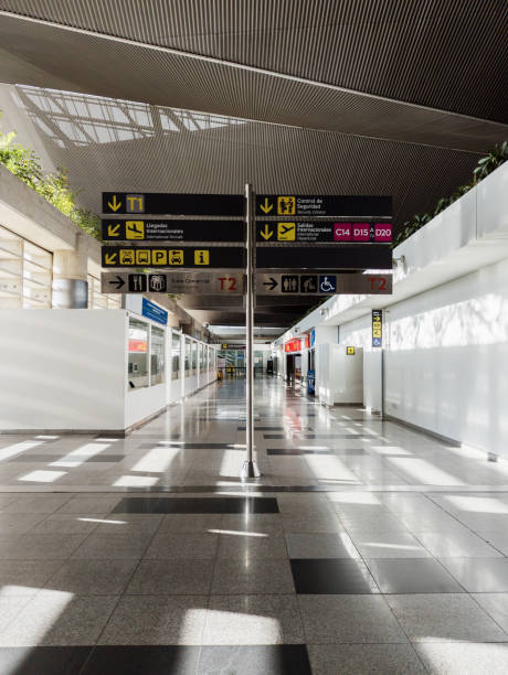 istock Aisle with signage in an airport 1619612004