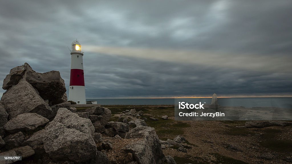 Portland Lighthouse, Dorset UK Portland Lighthouse, Jurassic Coast, Dorset, UK. Autumn Stock Photo