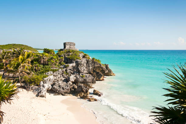 ruiny tulum - latin america travel destinations yucatan mexico zdjęcia i obrazy z banku zdjęć