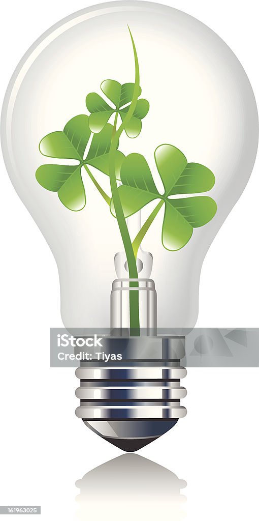 Sprout im Glühbirne - Lizenzfrei Blatt - Pflanzenbestandteile Vektorgrafik
