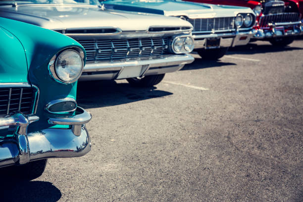 istock Classic cars street display 1619696795