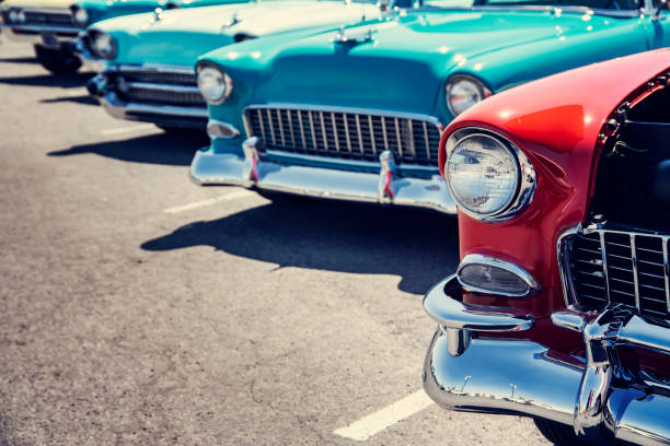 istock Classic cars street display 1619696797