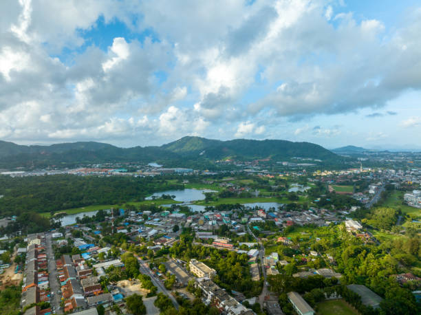 istock Aerial view of Kathu district Phuket Thailand from Drone camera High angle view 1619704169