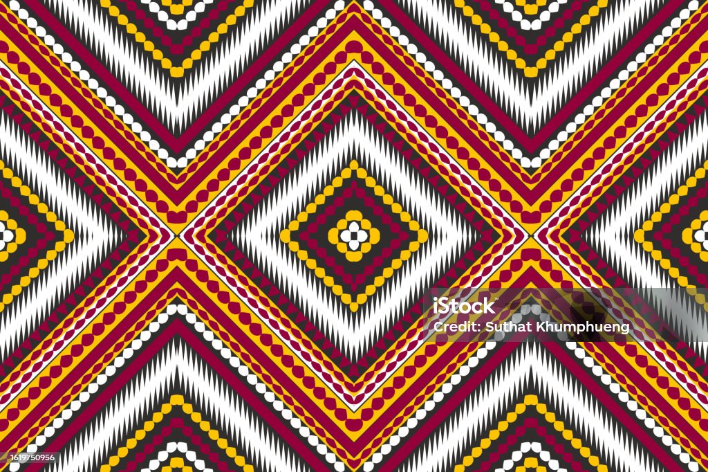 Siga Pattern Design Seamless Design Pattern Traditional Geometric Zigzag Patternred Black ...
