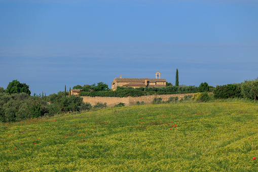 Tuscan countryside church