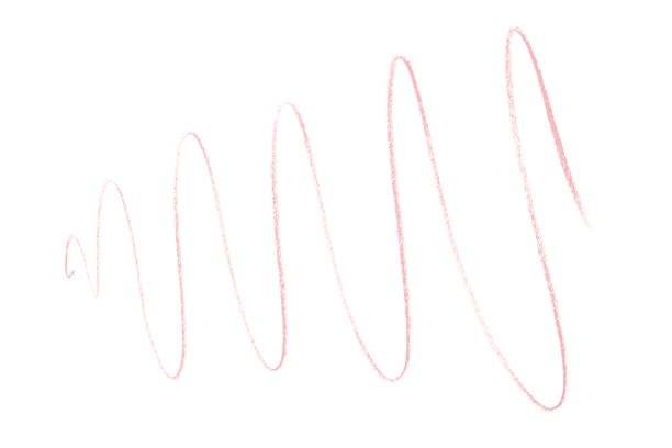 istock Pink pencil strokes isolated on white background. 1619984572