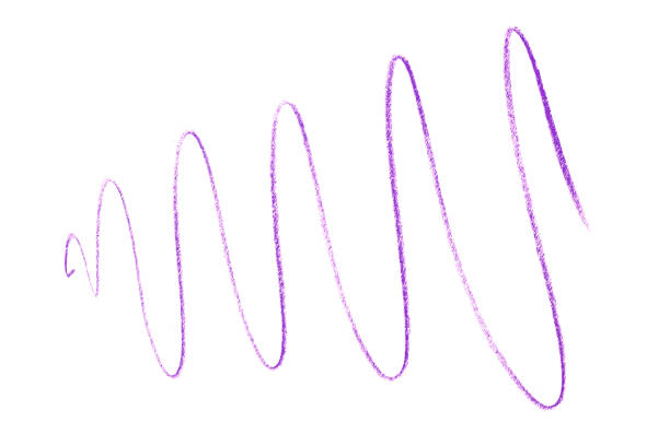 istock Purple pencil strokes isolated on white background. 1619984683