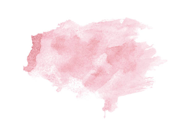 istock pink watercolor background. Artistic hand paint. isolated on white background 1619986561
