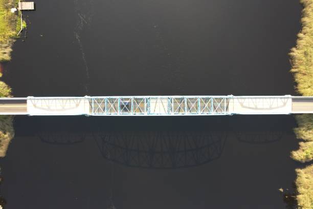 istock Aerial view of a bridge on a tranquil river on a sunny day 1620000688