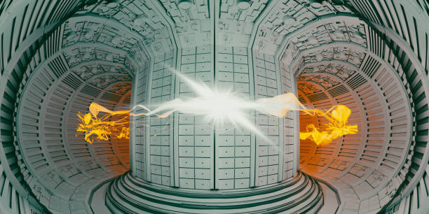 istock nuclear fusion reactor tokamak concept background, 3d rendering 1620008623