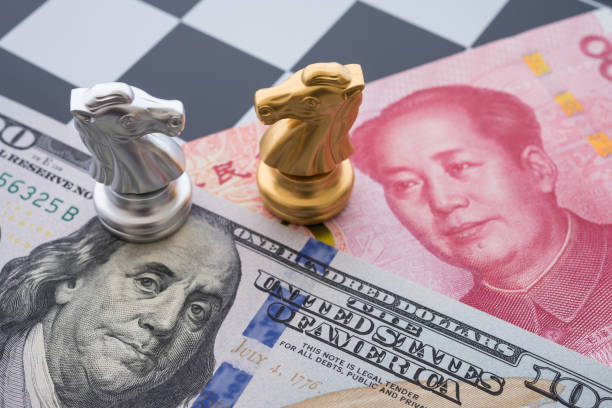istock The US and China trade war and currency war concept. 1620040539