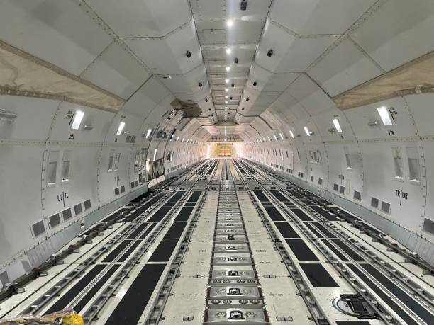 istock Interior of an empty cargo hold of an airplane 1620075688