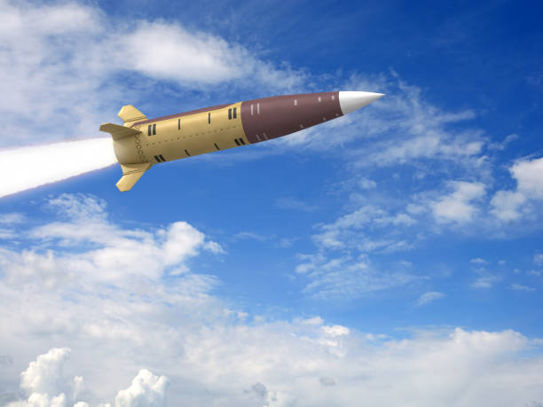 3D render of the MGM-140 Army Tactical Missile System (ATACMS) is a tactical ballistic missile manufactured
