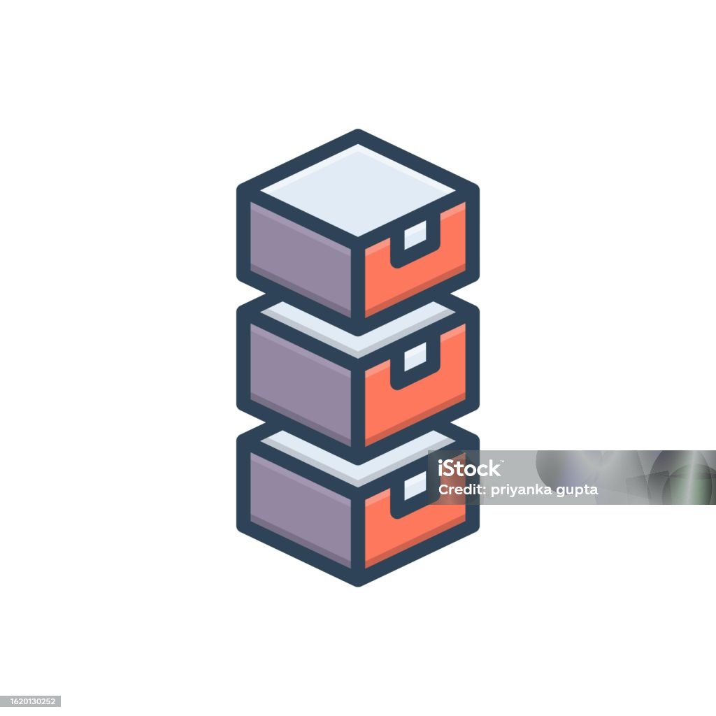 Goods Stack Icon Stack Bundle Stock Illustration - Download Image Now - Bundle, Crate ...