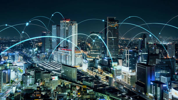 istock Smart city and communication network concept. 5G. LPWA (Low Power Wide Area). Wireless communication. 1620240305