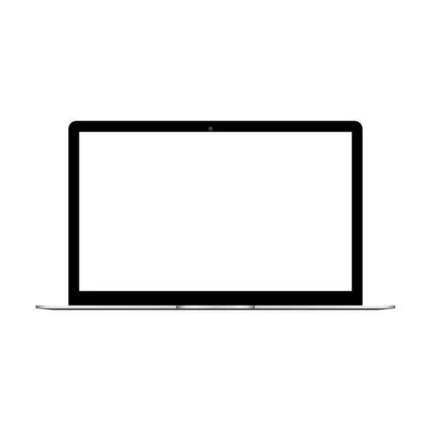 Vector illustration of Laptop isolated blank screen display mockup PC. Vector