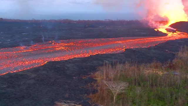 Hawaii Kilauea Volcano Eruption