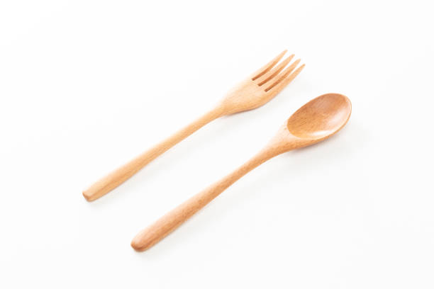 istock Wooden cutlery on white background. 1620337983