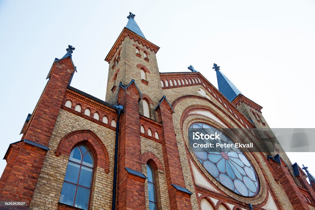 Gavle, Norrland Sweden - July 14, 2021: old beautiful church in the center of the city Gavle Stock Photo