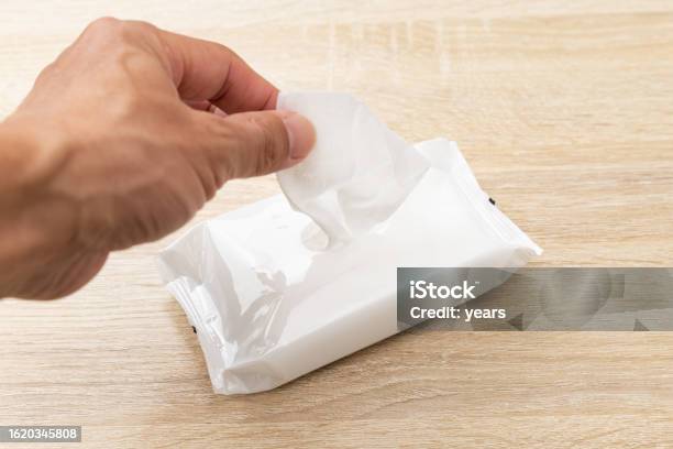 Using Hand Wipes Hands Using Wet Wipes Stock Photo - Download Image Now - Cleaning ...