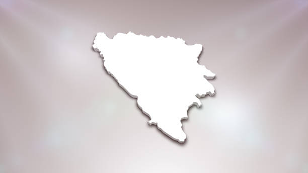 istock Bosnia and Herzegovina 3D Map 1620356126