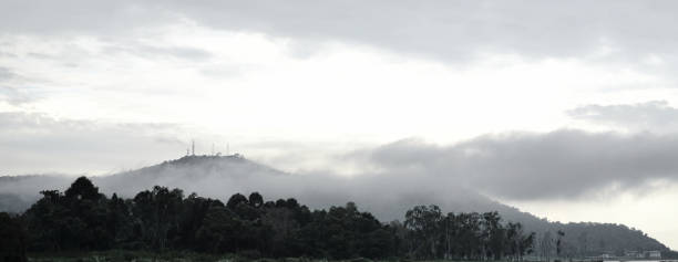 istock Mountain and clouds with sky in mono tone style, Landscape 1620391595