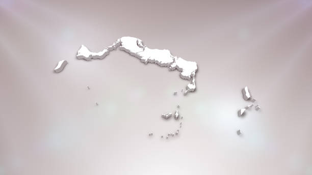 istock Turks and Caicos Islands 3D Map 1620392198