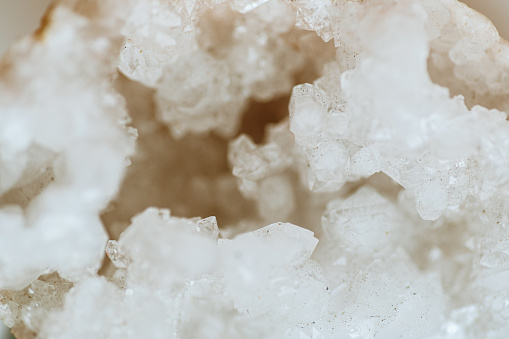 Close-up of a white geode