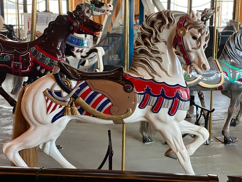 Carousel horses bring back childhood memories at Salisbury,Ma